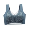 thumbnail image 2 of para mujer, ropa interior para mujer, todos los días, ligero, cómodo, para niñas, sin aros, cómodo, sin costuras para verano, Yoga Azul 6L 100BCD Salvador  Sujetador de mujer, 2 of 10