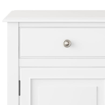 

WyndenHall Hampshire Solid Wood Traditional Entryway Storage Cabinet - 40 w x 15 d x 36 h White Lacquer Painted