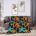 thumbnail image 7 of KLL Fleece Blanket Plush Throw Blanket Palm Trees ,Soft Fuzzy Cozy Flannel Blanket for Couch Sofa Bed.(60"x50" ), 7 of 7