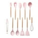 thumbnail image 3 of Juego de utensilios de cocina de silicona de 11 piezas con soporte, mango de madera, espátula de cocina, juego de cuchara para el hogar, 3 of 10