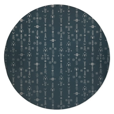Scandi Folk Blue Area Rug by Kavka Designs