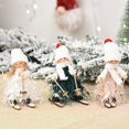 thumbnail image 3 of Nuevo Bonita muñeca de esquí de fibra de madera, adornos navideños, regalo de Año nuevo, decoración navideña para oficina, hogar, 3 of 4
