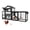 Black(82.4"L x 26"W x 44"H), variant on Aivituvin 82" Mobile Chicken Coop with Run for 4-6 Chickens, Large Expandable Wooden Hen House with 2 Nesting Boxes, Wheels and Removable Easy-Clean Tray, Gray