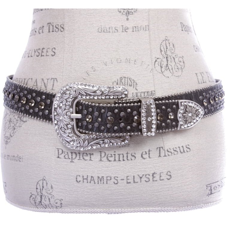 Western Cowgirl Faux Alligator Rhinestone Studded Leather  display picture 1