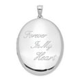 thumbnail image 3 of Sterling Silver Rhodium-plated Forever in My Heart Ash Holder Oval Locket Pendant, 3 of 3