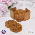 thumbnail image 4 of Modern Inspirational 6pc Bamboo Coaster Set 4.5x4.5 Greatest Blessings, 4 of 28