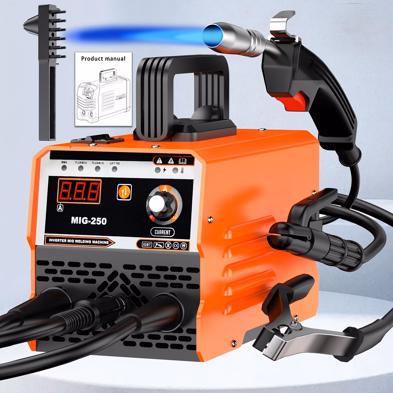 Portable 3‑in‑1 Multi‑Process Welder  Dual Voltage MIG/MMA/ Lift‑TIG Welding Machine with Complete Accessory Kit for Household & Light Industrial Use