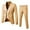 Khaki, variant on TBWNWG Men's Slim Fit Three Piece Suit for Business Wedding and Formal Party Events with Vest Pants and Tailored Coat,Sizes M
