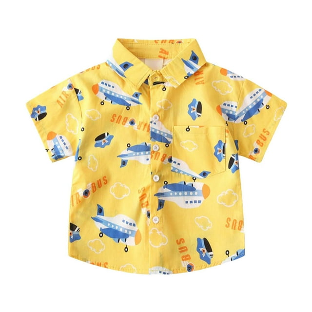 TAIAOJING T-Shirts Confortables pour Garçons et Filles, Imprimé Nuage, Manches Courtes, Col Rabattu, Polo, Boutonné, Ajusté, Tendance