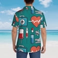 thumbnail image 6 of Bixox Men's Hawaiian Shirts Men's Medical Elements Print Short-Sleeve Shirt-XX-Large, 6 of 8