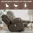 thumbnail image 3 of UHOMEPRO Power Lift Recliner Chair for Elderly, Electric Lift Chair with Heat & Gentle Massage, Compact Size for Seniors, USB Port, 2 Cup Holders, Living Room Recliner, Brown, 3 of 12