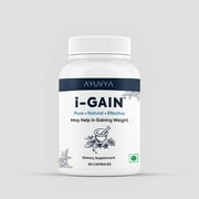 Ayuvya i-Gain Ayurvedic Weight Gainer 100% Herbal Gain Muscle mass - 60 Tablets