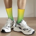 thumbnail image 6 of Vsdgher Teal To Yellow Gradient Crew Socks for Men & Women, Breathable Casual Athletic Ankle Socks, 6 of 6