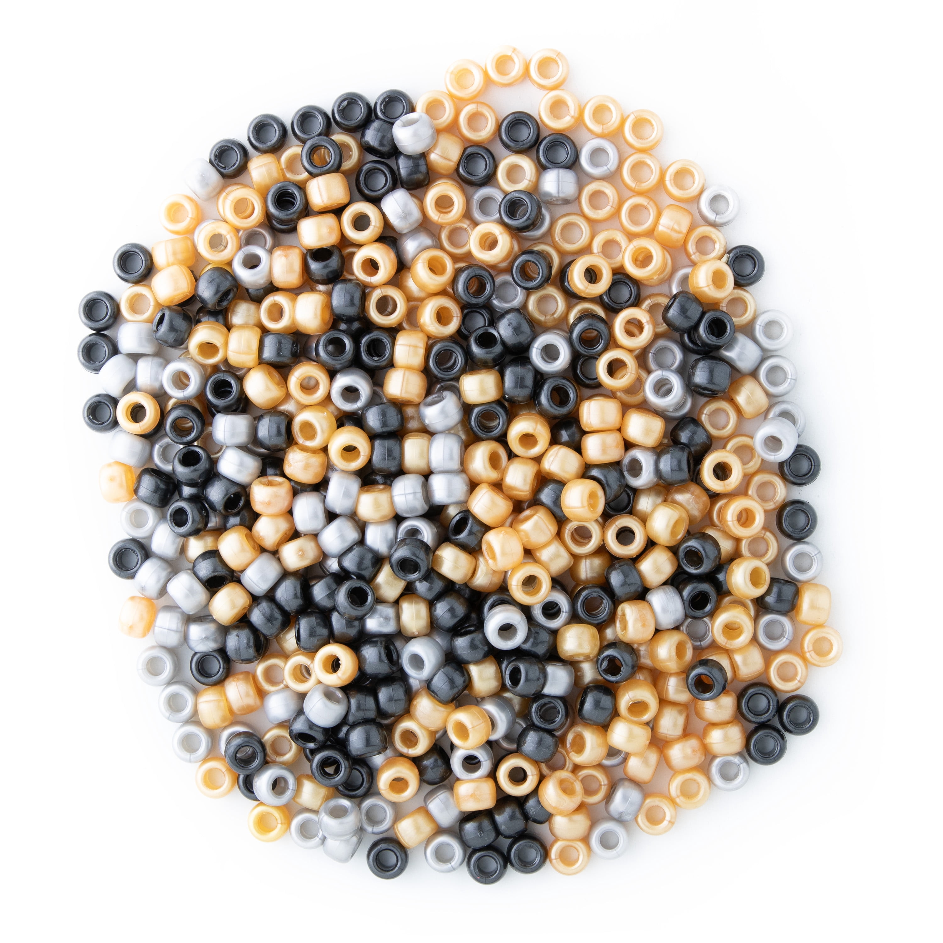 Hello Hobby Metallic Pearl Pony Bead Multi 500 Plastic Beads