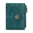 thumbnail image 1 of Titular de la tarjeta de la cartera de las mujeres, bloqueo de múltiples ranuras para ir de compras Azul eléctrico, 1 of 8