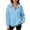 Light Blue, variant on BXJX Womens Collared Sweatshirts, Daily Long Sleeve Spring Fall Half Button Pullover Sweatshirts Pink Size S