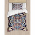 thumbnail image 3 of Ambesonne Bohemian Indian Ethnic Vintage Henna Inspired Boho Mehndi Art Marigold Duvet Cover Set, 3 of 3