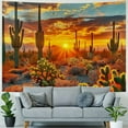 thumbnail image 4 of Shiartex  Arizona Desert Tapestry Saguaro Cacti Mountains Tapestry for Bedroom Aesthetic Phoenix Sunset Landscape Pictures Nature Scenery Tapestries Wall Hangings for Room  50x40inch, 4 of 6