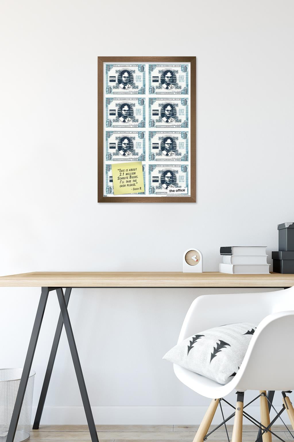The Office - Dwight Shrute - Schrute Buck Wall Poster, 14.725" x 22.375", Framed
