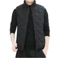 thumbnail image 2 of Styesk Vestes pour Hommes Mode Homme Couleur Unie Col Chaud Sans Manches Veste Décontractée, 2 of 9