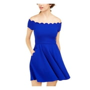 B DARLIN $69 Womens New Blue Fit + Flare Dress 9 Juniors B+B