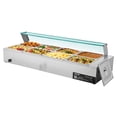 thumbnail image 4 of 1700W High-Capacity Commercial Food Warmer, 8-Pan Stainless Steel Steam Bain Marie Countertop Unit with Glass Cover & Dual Ladles, Ideal for Party Catering, Restaurant Buffets, 4 of 10