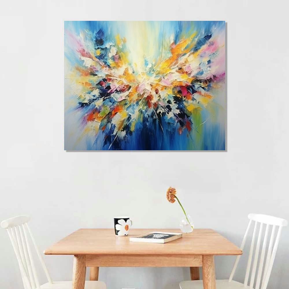 ARISTURING Large Framed Abstract Colorful Canvas Wall Art Flower Posters Prints Pictures wall Decor Modern Paintings Home Decor for Living Room Bedroom Office Ready to Hang.