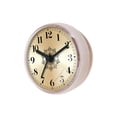 thumbnail image 1 of Reloj de pared impermeable, silencioso, analógico, con ventosa para ducha. Número blanco, 1 of 8