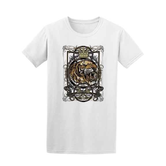 Cool Tiger Face Tattoo Tee. Men's -Image by Shutterstock