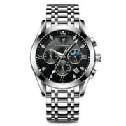 POEDAGAR Men Watch Sport Chronograph Quartz Watches Top Brand Luxury Full Steel Waterproof Luminous Date Man Fashion Wristwatch