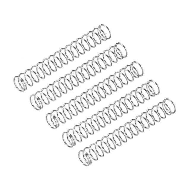 Unique Bargains Compression Spring, 5 Pack 304 Stainless Steel, 5mm OD, 0.5mm Wire, 35mm Length