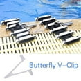 thumbnail image 2 of 6pcs Plastic V-Clip Pool Brush Skimmer Vacuum Head Swimming Pool Replacement Pole Attachments, 2 of 2