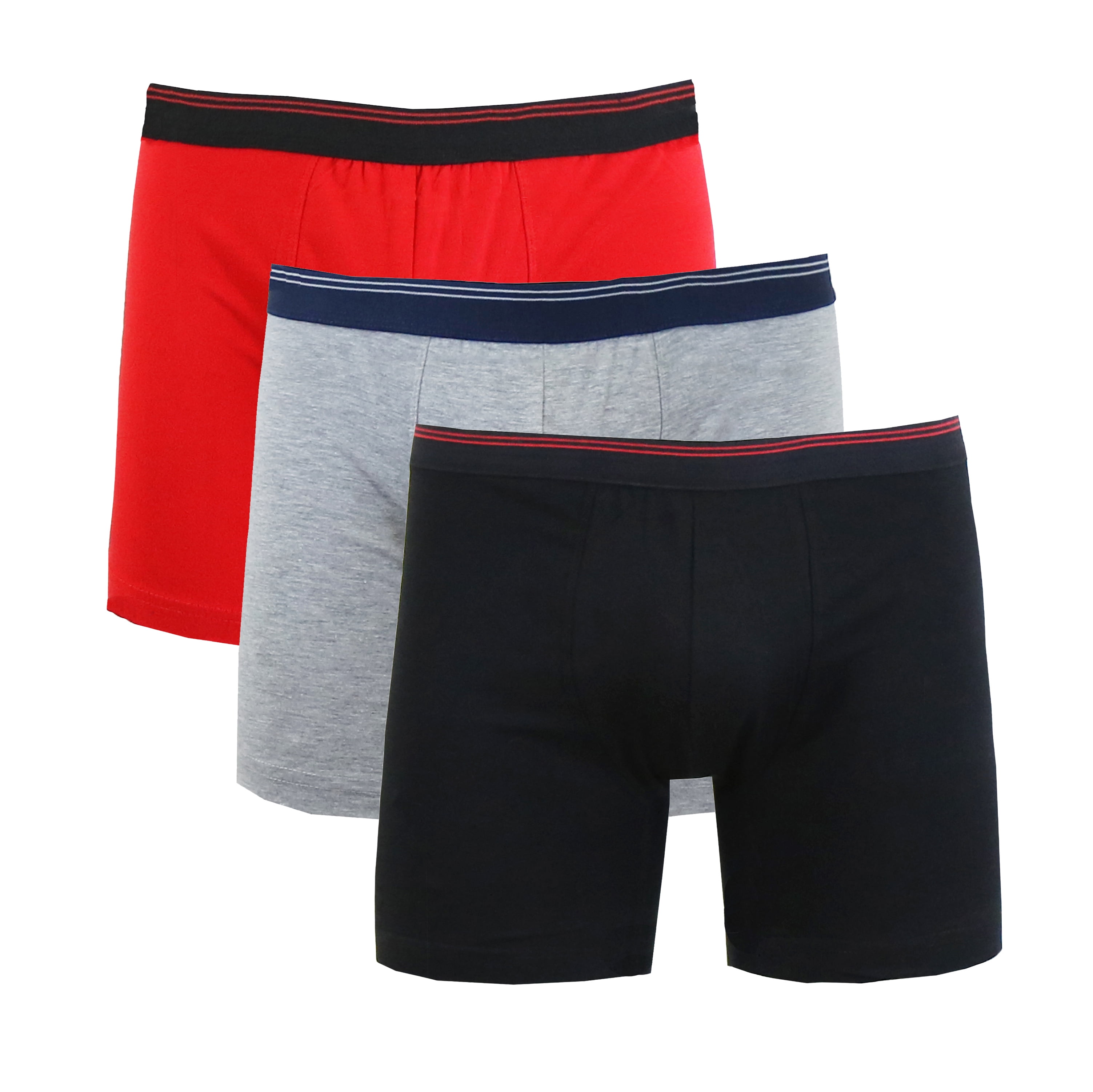 GBH GBH Mens Cotton Blend Tagless Boxer Briefs (3Packs) Walmart