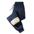 thumbnail image 4 of Winter Heavyweight Pants for Men Sherpa Fleece Lined Joggers, Drawstring Active Sweatpants with Zipper Pockets, 4 of 4