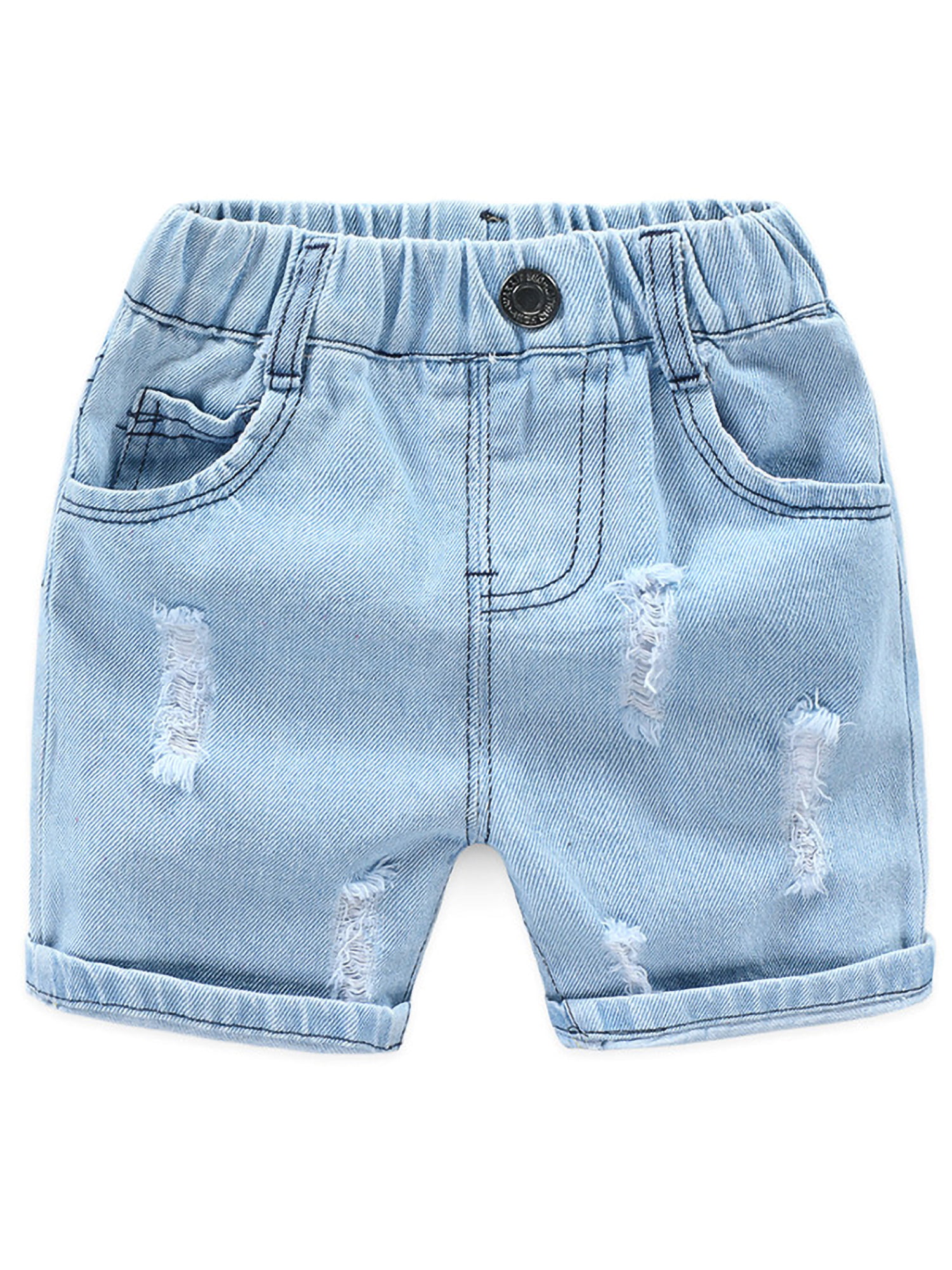 boys ripped denim shorts