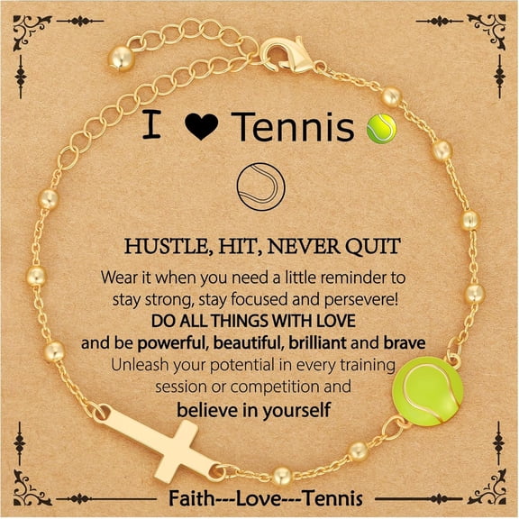 NICKSUN Softball/Volleyball/Soccer/Basketball Football Bracelet for Women, 14K Gold Plated Cross Link Chain Sport Accessories Birthday Christmas Christian Jewelry Gifts for Team Coach Players