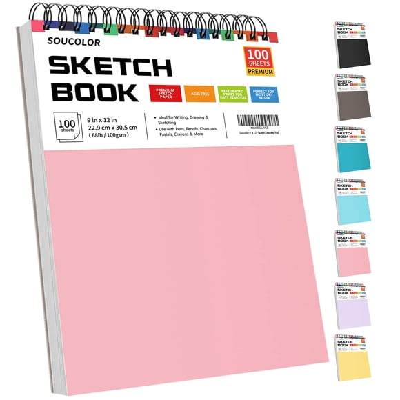Cuaderno de bocetos Soucolor Cute, 23 x 30 cm, 100 hojas para mujer