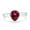 Ruby, variant on Bezel Set 9mmX7mm Pear Engagement Ring Simulated Ruby CZ925 Sterling Silver