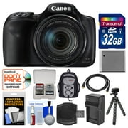 Angle View: Canon PowerShot SX540 HS Wi-Fi Digital Camera with 32GB Card + Backpack + Battery & Charger + Flex Tripod + Kit