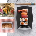 thumbnail image 5 of Efavormart 50 Pack- 12" Black Plastic Disposable Rectangular Serving Trays Plates - With Glossy Finish and Wave Trimmed Rim, 5 of 5