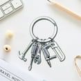 thumbnail image 3 of Dad's Tool Set Keychain, Repairing Tools Keychain, Handcrafted Mini Tool Set Keychain, Portable Bag Charms, Holiday Birthday Gifts for Dad, 3 of 5