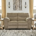 thumbnail image 2 of Ashley Furniture Alphons Fabric Reclining Loveseat in Light Brown, 2 of 13
