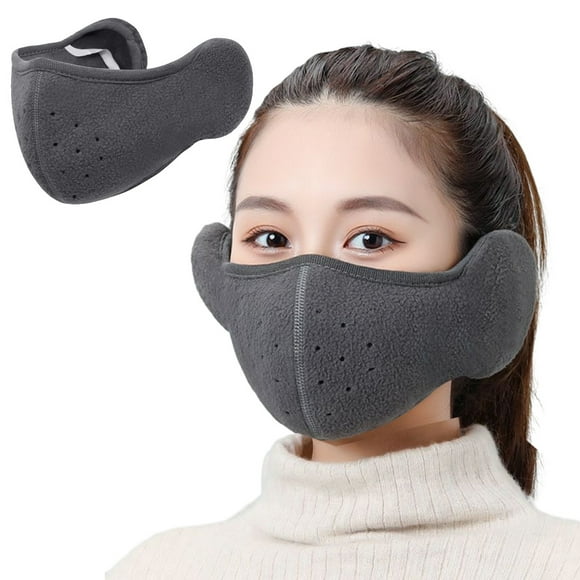 Winter Face Mask for Men Women Windproof Half Face Mask with Earflap for Outdoor Sport - Dark grey
