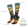 thumbnail image 4 of Naloa Western Desert Cactus Bald Eagle Thigh High Socks Extra Long Stretchy Sock Women Over Knee High Opaque Stocking Daily Wear, 4 of 6