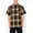 Brown, variant on Victorious Men's Old School Plaid Flannel Short Sleeve Shirts VSS30 - GREY -LRG