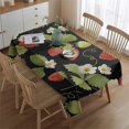 thumbnail image 2 of Red Strawberry Plants Fruit Leaf Black Pattern Rectangle Tablecloth 60"x84",Waterproof Polyester Rectangle Table Cloth, Wipeable Spillproof Polyester Tablecloth for Dining, Camping, Indoor and Outdoor, 2 of 5