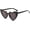 Black+Gray Lens, variant on Fashion Heart Sunglasses for Womens, Retro Cat Eye Love Eyeglasses UV Protection