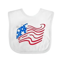 Inktastic Stylized American Flag Fourth of July Boys or Girls Baby Bib