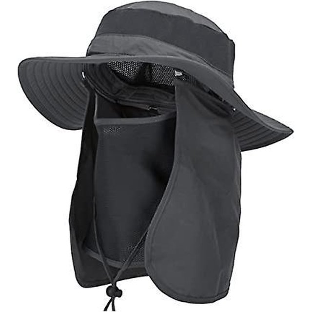 chapeau De Protection Solaire Homme Femme Respirant Pliables Chapeau De Randonne Avec Protection Du Cou Schage Rapide Chapeau De Pcheur Large Bor