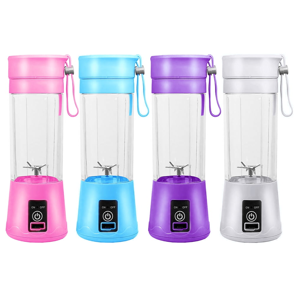 BASSTOP Fresh Juice Portable blender, Mini Juicer Cup for Smoothies and  Shakes, USB Rechargeable with 6 Blades, for Sports Travel and Outdoors,Blue